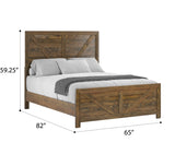 English Elm Wallace & Bay - Wallace & Bay  Lisque Brown Queen Bed