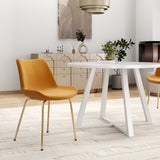 English Elm Avant 3-Piece Round Dining Set, Trestle Dining Table With 2 Side Chairs