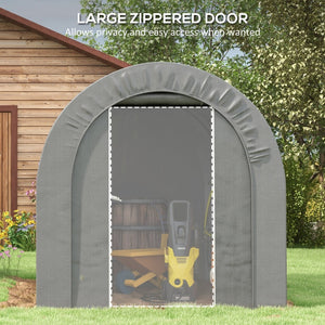 English Elm Outsunny Portable Outdoor Storage Shed Galvanized Steel Frame Weatherproof Bike Cover W2225P217228