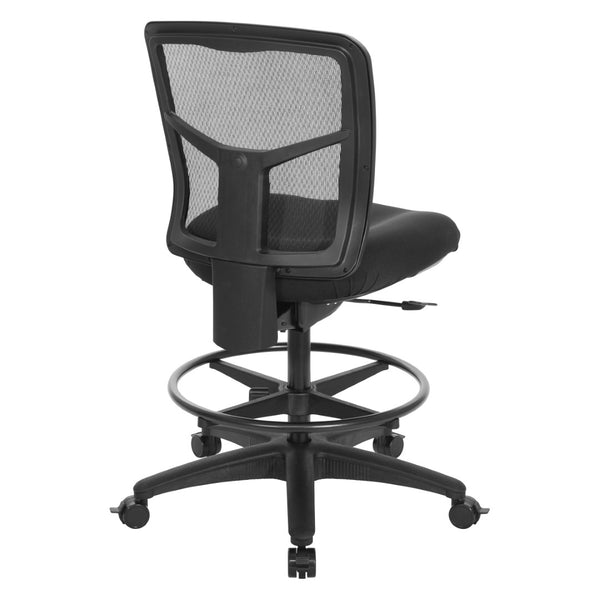 OSP Home Furnishings Progrid® Mesh Drafting Chair Ergonomic Breathable Back Lumbar Support for Standing Desks 92583-30
