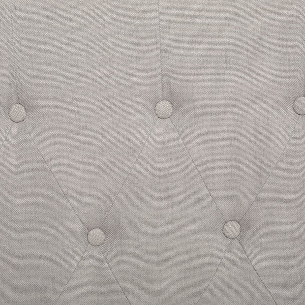 English Elm Christopher Knight Home® - VIRGIL Fully Upholstered King Bed with Button Tufted Diamond Stitch Headboard, Sturdy Frame LIGHT GREY 81.75 L x 25 W x 9 H N761S7106803E