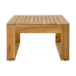 English Elm Outdoor Acacia Wood 4 Piece Sectional Set with Sofa Chair Ottoman and Table N757S454830B