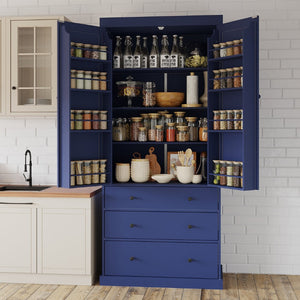 English Elm Topmax Farmhouse Pantry Cabinet Tall Freestanding Kitchen Storage Unit SP000047AAC