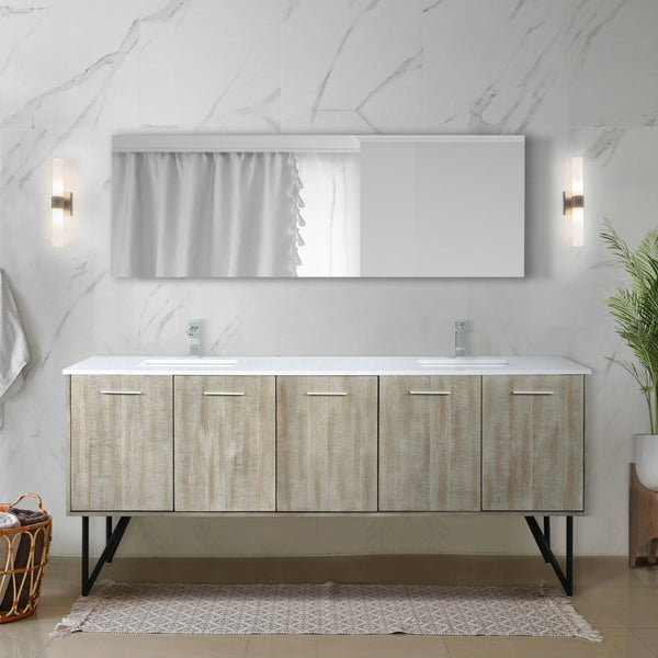 English Elm Rustic Acacia Double Bath Vanity With Cultured Marble Top, Chrome Faucet & Soft-Close Storage Solutions B2731P259719-GIGA