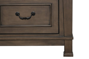 English Elm Transitional Five Drawer Chest Dark Walnut Finish Dovetail Joinery Bedroom Storage B2741P373194