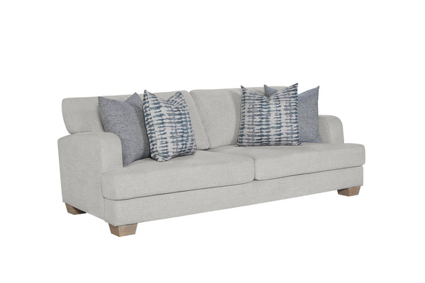 English Elm Sofa Birch Cream White Upholstered - Reversible Seats, High-Density Cushions & 4 Down Pillows B2699P296300