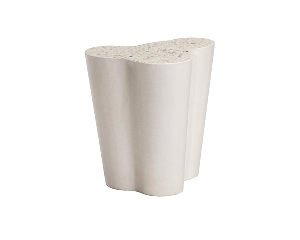 Sunpan Ava End Table - Contemporary Concrete Design with Unique Finish for Stylish Indoor or Outdoor Spaces Terrazzo