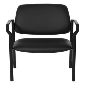 OSP Home Furnishings Big and Tall Guest Chair with Reinforced Metal Frame for Office or Reception Seating 55051B-R107