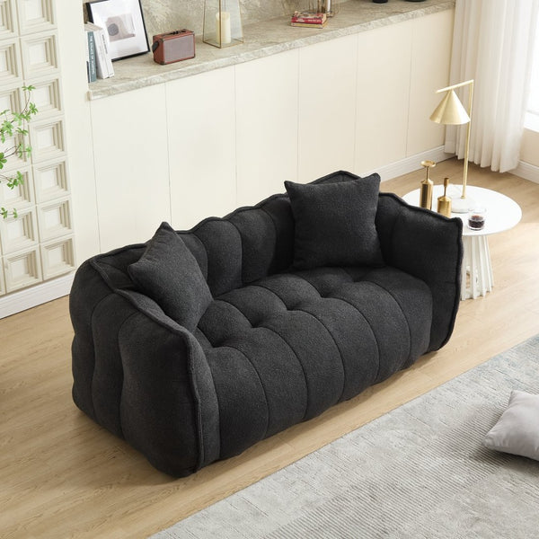 English Elm Soft Beanbag Chair For Two - High-Resilience Foam Comfort, Ideal For Gaming, Reading & Lounging W1996P309526-GIGA