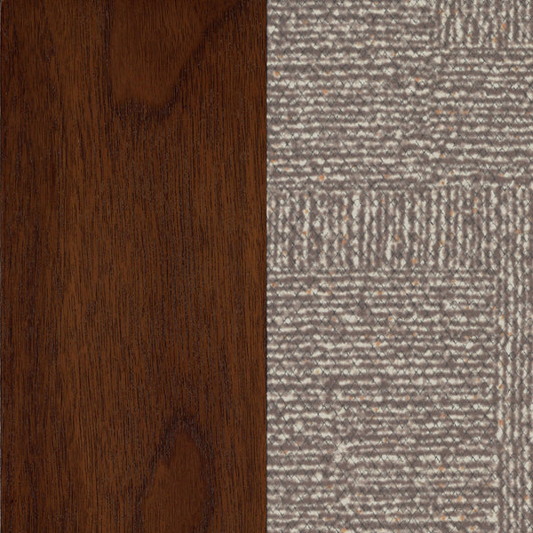 English Elm Allen Mango Oak Upholstered Counter Chair Set of 2 - Chestnut Sap Walnut Veneer, Beige Seats, Durable Comfort B062P299789