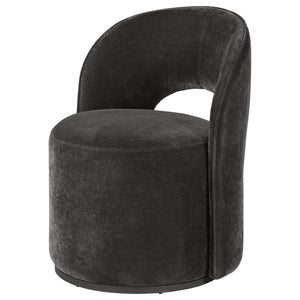 English Elm Quinto Velvet Swivel Chair with Sculpted Arch Back for Modern Living Spaces B062P441427