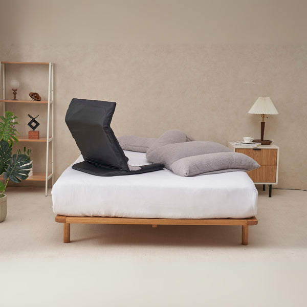 English Elm Adjustable U-shaped Full-Body Recliner Pillow for Sleeping, Reading & Physiotherapy — Gray Metal, Foldable Packaging Enhanced Comfort W244P289150