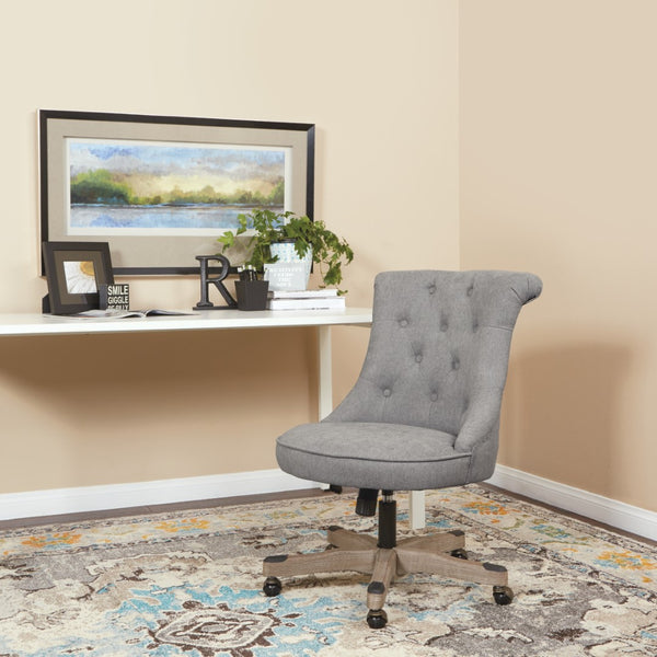 OSP Home Furnishings Hannah Tufted Office Chair Fog
