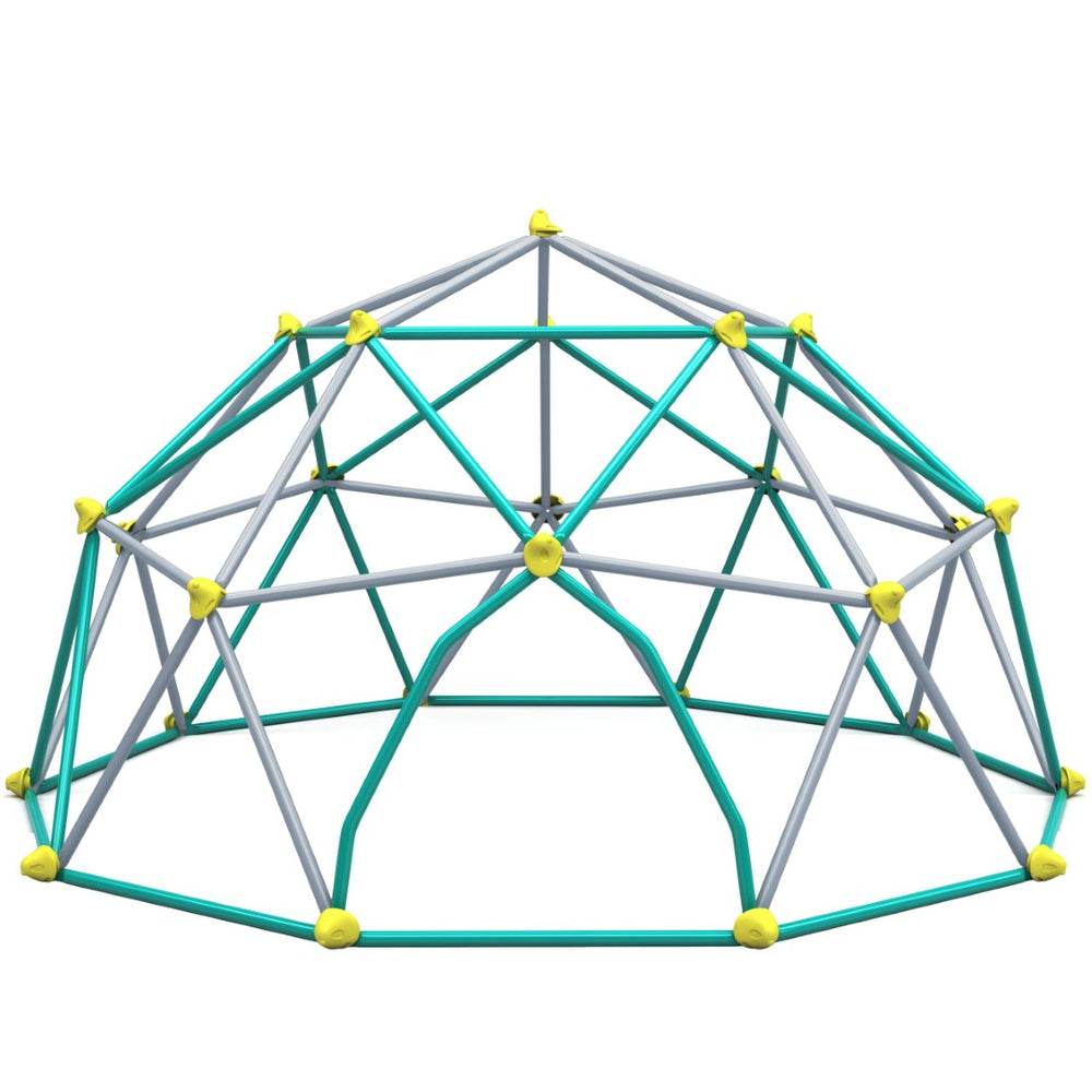 English Elm 13ft Geometric Climbing Dome Outdoor Play Structure Powder Coated Steel Holds 1000 Lbs Green,Silver N710SK1113F