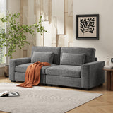 Christopher Knight Home® - Noble House - - 79.5" Modern Fabric Sofa With Plush Cushions, Sleek Arm Design, And Sturdy Solid Wood Frame – Comfortable Seating For Living Room, Bedroom, Or Office Lounge