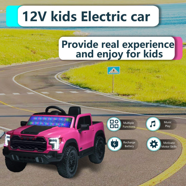 English Elm 12v Kids Ride-on Toy Car with Parental Remote Shock Absorbing Safe Slow Start Pink W1760P426783
