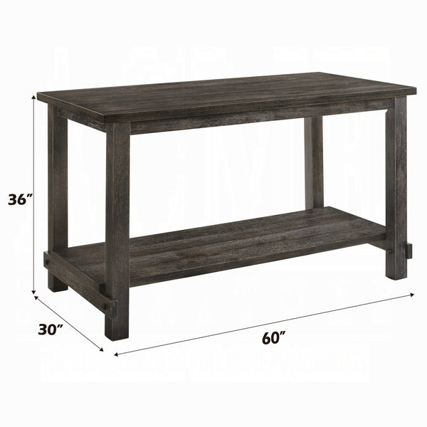English Elm Contemporary Sleek Rectangular Dining Table 71"W x 36"D x 30"H — Modern Sturdy Wood Centerpiece Gray,Tan 33.5 L x 63.5 W x 7 H B2741P336521