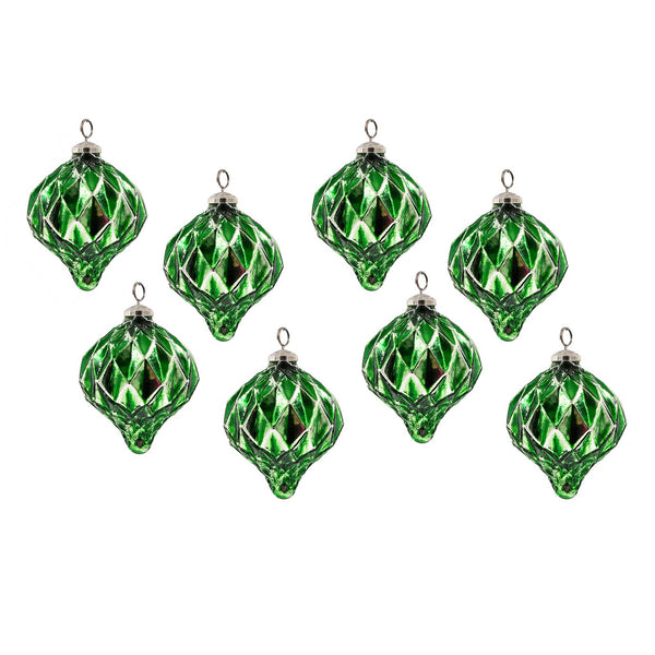 English Elm 4.2X4.2X5.1" Elegant Glass Christmas Ball Ornaments - Set Of 8 For Stunning Holiday Decor & Events W2078P253556