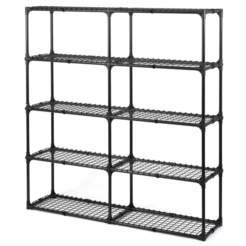 English Elm 5-shelf Wire Rack Set of Two Heavy Duty Steel Shelving for Garage or Home Office W285P166903