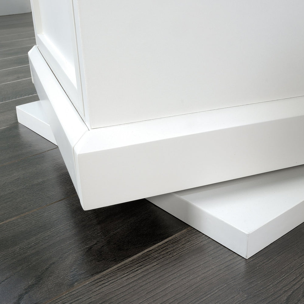 English Elm Craft Tower White Finish Pegboard & Corkboard Craft Storage Cabinet with Drawers, Shelves & Trays B356P402639