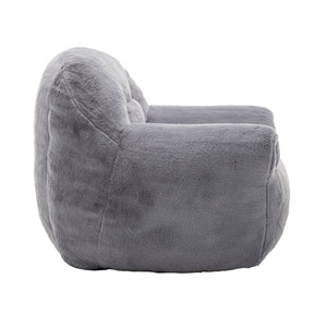 English Elm Bean Bag Chair – Plush Faux Fur Floor Sofa With Back Support For Ultimate Comfort In Any Room W2200P326889