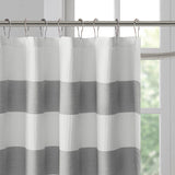 Madison Park Spa Waffle Transitional Shower Curtain with 3M Treatment MP70-1484 Grey