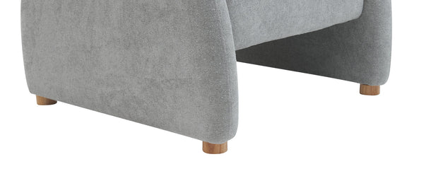 English Elm Modern Boucle Accent Armchair – Stylish Gray Lounge Chair With Curved Armrests For Any Space T3903P372602