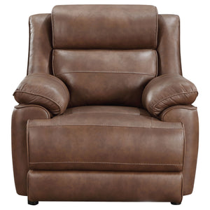 English Elm Worthington Dark Brown Padded Armchair with Pillowtop Arms and Foam Cushions for Cozy Relaxation and Style B062P354059