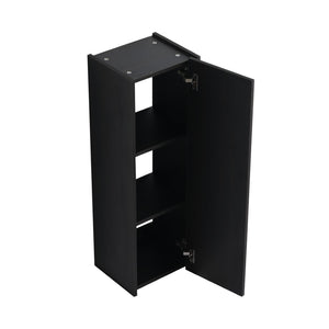 English Elm 12 Inch Narrow Wall Mounted Cabinet Soft Close Door Dark Oak Finish Bathroom Storage W1972P457985