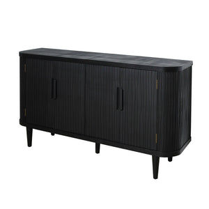 English Elm Accent Storage Cabinet - Modern Freestanding Buffet With Adjustable Shelves For Stylish Organization W2729P202565