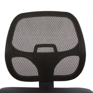 OSP Home Furnishings Ergonomic Armless Mesh Task Chair with Lumbar Support and Pneumatic Height Adjustment Coal 2902-30