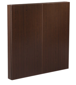OSP Home Furnishings Napa Wall Mount Presentation Board with Dry Erase and Cork Tackable Cabinet Doors Espresso NAP-100-ESP