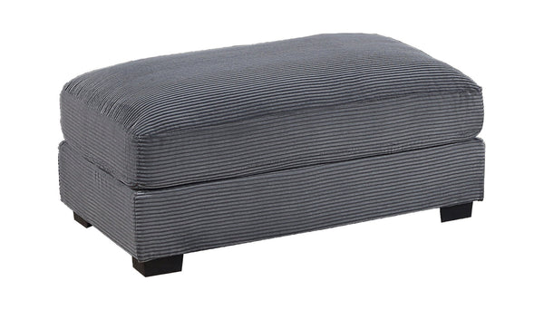 English Elm Living Room Corduroy Cocktail Ottoman with Wood Legs for Modern Sectional Seating B011P211061