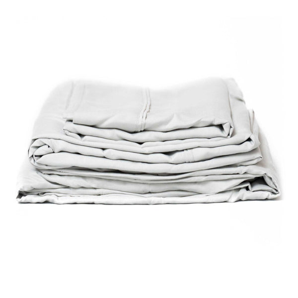 English Elm Thread™ Split California King Bamboo Rayon Sheet Set Breathable Hypoallergenic Bedding Pewter B337P356777