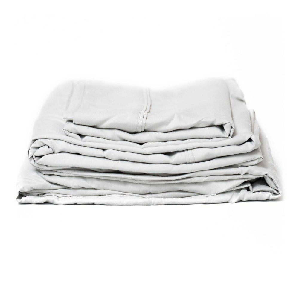 English Elm Thread™ Bamboo Rayon Sheet Set Silky Soft Moisture Wicking Hypoallergenic Bedding Pewter B337P356785