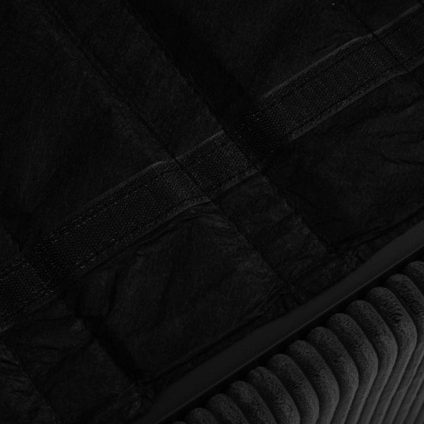 English Elm UNITED Corduroy L-Shaped Sectional Sofa with Storage Ottoman, USB Ports, Cup Holders & LED Lighting Dark Gray W1568P332407