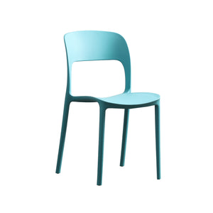English Elm Christopher Knight Home® - KATHERINA Teal Injection-Molded PP Side Chairs Set of 2 with Firwood Seats, Mid-Century Outdoor Flair 64270.00T