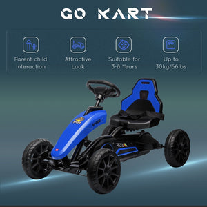 English Elm Aosom Kids Pedal Go Kart Sporty Ride on with Adjustable Seat and Eva Wheels W2225P229169
