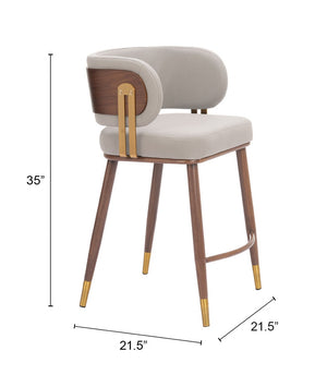 Brew Contemporary Fabric Chair with Steel Frame and Faux Wood Laminate for Elegant Dining Spaces
