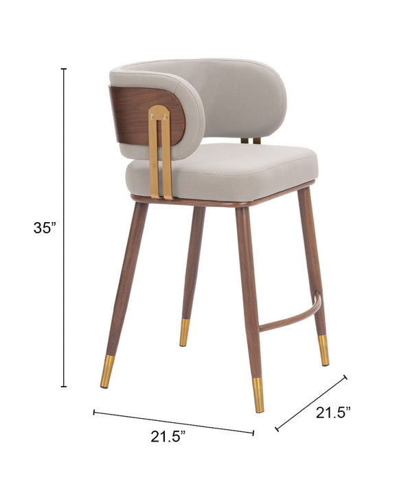 Brew Contemporary Fabric Chair with Steel Frame and Faux Wood Laminate for Elegant Dining Spaces