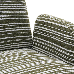 English Elm Modern Boucle 360° Swivel Leisure Chair with High‑Resilience Sponge, Supportive Curve, 550lb Capacity Olive Green W395P355490