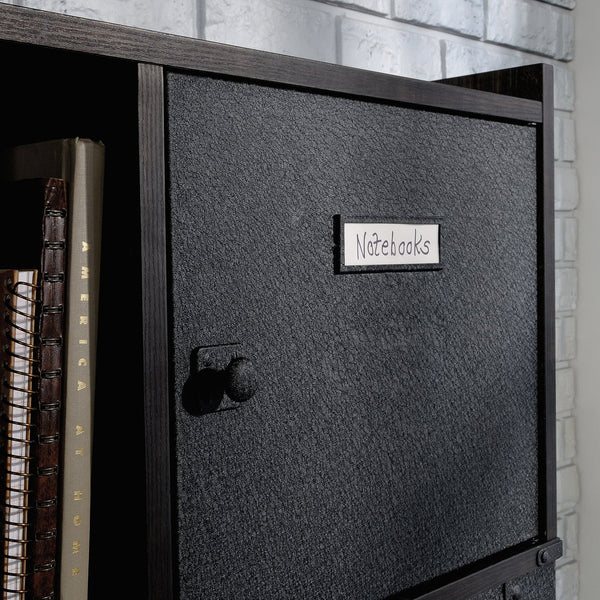 English Elm Hutch, Modern Rustic Brown Finish With Adjustable Shelves For Stylish Home Office Organization B356P367853
