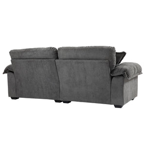 English Elm 84" Chenille Sofa Loveseat with Memory Foam & Pocket Springs, Plush Dual-Layer Comfort, Sturdy Frame Grey W676S00013