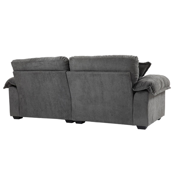 English Elm 84" Chenille Sofa Loveseat with Memory Foam & Pocket Springs, Plush Dual-Layer Comfort, Sturdy Frame Grey W676S00013