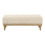 OSP Home Furnishings Abigail Bench Linen/ Brushed