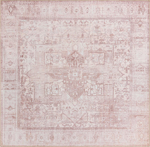 Unique Loom Timeless Peter Machine Made Abstract Rug Beige, Ivory/Light Brown 7' 6" x 7' 7"