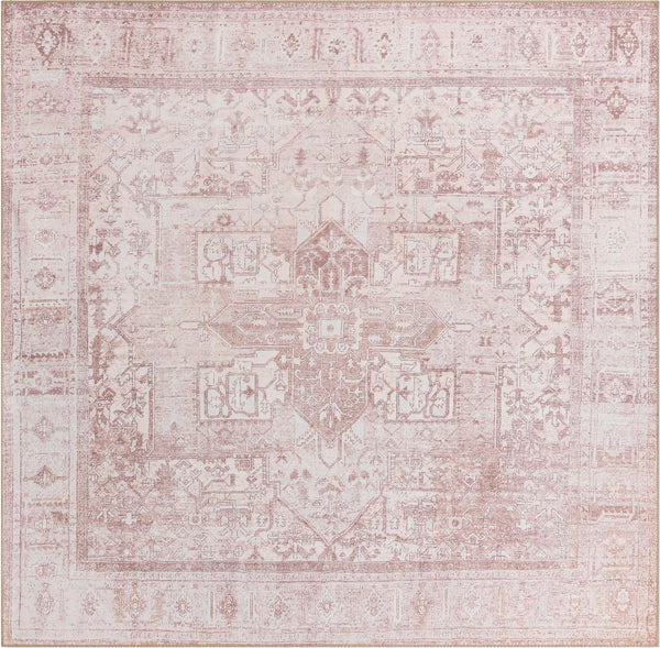 Unique Loom Timeless Peter Machine Made Abstract Rug Beige, Ivory/Light Brown 7' 6" x 7' 7"