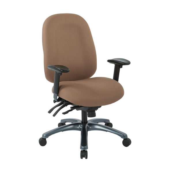 OSP Home Furnishings Multi-function Ergonomic Office Chair with Lumbar Support and Titanium Base High 8511-232
