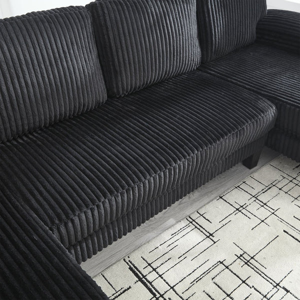 English Elm Modern U-Shaped 4-Seat Sofa With Double Chaise - Luxurious Velvet, Spacious Comfort & Style W2705S00017-GIGA