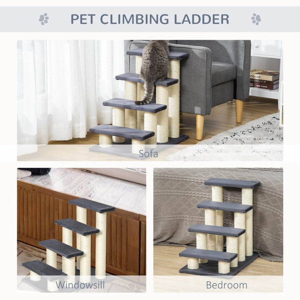English Elm Pawhut Modular Wall Mounted Cat Tree with Condo Curved Perch Bridge and Solid Wood Frame W2225P217050